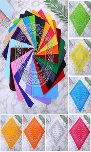 Newest Hiphop Cotton Blended Quality Bandanas For Men Women Magic Head Scarf Scarves Wristband Kerchief Square 55cm55cm 22 Color3874555