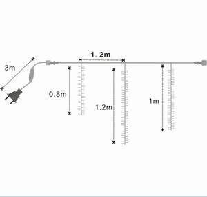 24m led led iticle string lights庭の木の装飾