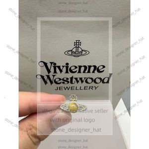 Viviane Westwood Ring Kaiser Witwe XIs Hochwertige Saturn -Rotat -Glasperlen mit Mikro -Set Zirkonring klein und elegant und eleganter Schmuck 876 CFF4