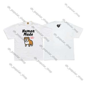 Japanska trendiga varumärken Human Made T-shirt Mens Designer T Shirts Löst montering Kort ärm med svavel bomulls isbjörn anka söta t-shirts 642