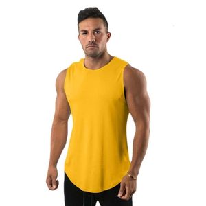 Lu Shirt Men Summer Tee Tops Men's Sports Fiess Vest Multi-Color Blank T-Shirt Outdoor Running Workout Sleeveless Waistcoat Sweat-Absorbent Top
