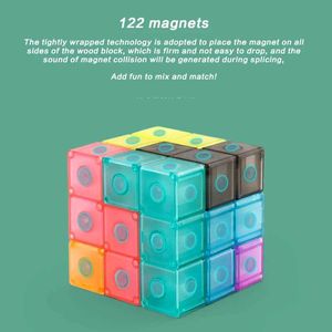 Cubos mágicos cubo magnético 3d bloqueio de twist bloqueios de quebra