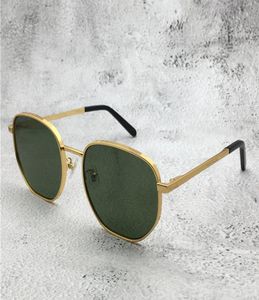 Fashion vintage designer Z1352 Catch Round Sunglasses Metal retro trendy Frame engraving letter design glasses Gold Printed lens U7039641