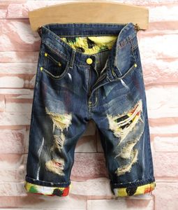 Männer zerrissen Jeans Herren Löcher Denim Shorts Mode Männer Denim Jeans Slim Straight Hosen Trend Herren Stylist Pants4904861