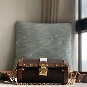 Cross Body Bag Papillon Trunk Chain Designer Luxury Leather Shoulder Crossbody Semi-hård baguette L032 237K