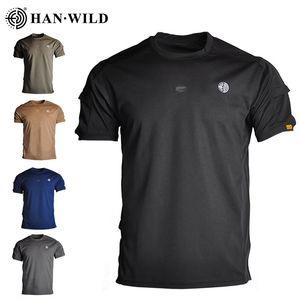 Summer Military Camouflage T Shirts snabbtorkande män som vandrar jaktdräkt t-shirt kort taktisk stridskjorta koreanska kläder 240518