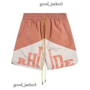 RHUDEショートメンズデザイナースイムショーツデザイナーショートマンデザイナーショーツサマーファッションビーチパンツメンズ高品質のストリートウェアブルーブラックパープルリュードシャツ156