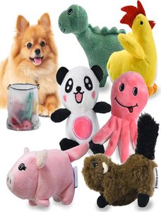 Dog Toys Tuggar Squeaky för valp Small Medium Dogs fylld SAMLL BK med 12 Plush Pet Toy Set Cute Safe Chew Pack Pack Puppies Teet MXH7342595