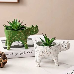 Piantatrici pentole simpatiche fiore gatto pentola succulenta ceramica piantatrice decorazione per la casa ornamenti creativi ornamenti bonsai pianta decorazione da giardino j240515