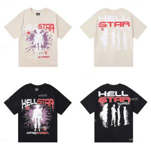 HellStart Shirt Designer T Shirt Mens T Shirt Rapper Wash Gray Heavy Craft Unisex Hell Starr Short Sleeve Top High Street Fashion Retro Hell Starr Women's T-Shi 637