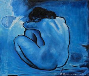 Berühmte Pablo Picasso Blue Nackthand handgemalte Wanddekoration Abstraktes Kunstölmalerei auf Leinwand Wandkunst Multi -Größen Rahmen Optionen G14893590