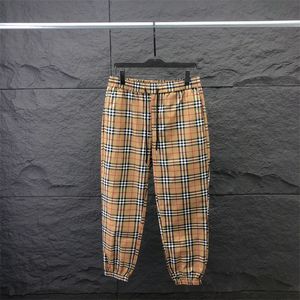 24ss Men's spring and summer new fashion men's dress pants counter business casual slim suit pants plaid letter pattern pants #B1