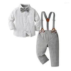 Set di abbigliamento page da ragazzo abito da ragazzo in bosco per baby outfit camicia da golf set da camicia per bambini