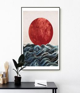 Abstract Japanese Japonês Posters e Impressões de Arte da Parede Pintura de Pintura de Fotos para Living Room Scandinavian Seascape Home Decor2699682