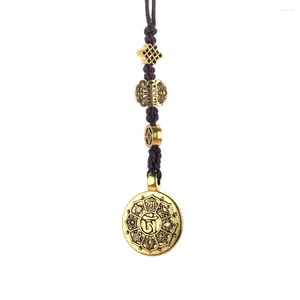 Charms 1pc Alloy Nine Palaces Bagua Bronze Mirror Pendant Tibetan Amulet Jewelry For Car Lucky Hanging Decor Bag Charm Key Chain Mascot