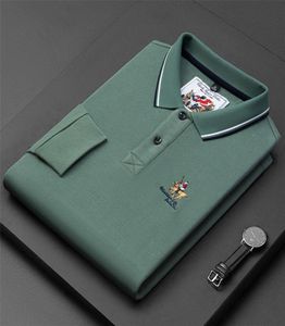 Polo da uomo polo di cotone di alta qualità da uomo a manica lunga a manica lunga marca di moda coreana maglietta ricamata da abbigliamento casual di fascia alta 2203388939