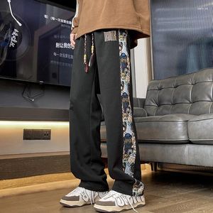 Męskie spodnie Jogger Ice Silk Odzież Oryginalne marki koreańskie ubrania streetwear Wysokiej jakości marka worka 2024
