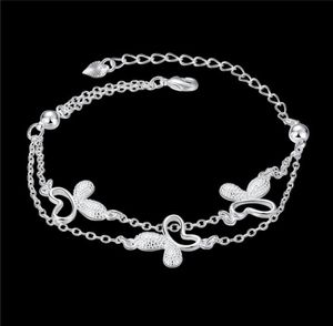 Bracciale d'argento con farfalla da regalo 925 JSPB409 Girl Women Sterling Silver Placed Charm Bracelets5017264