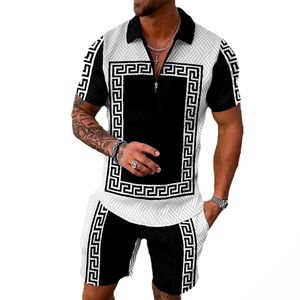 Bawełniane męskie zestawy Tshirt Fashion Casual Tee Shorts Tracksiits Drukowane garnitur Hurtowa fabryka Price Tracksuits Trening Nowe przybory sport