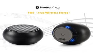 Portable Mini TWS Wireless Högtalare BT 4.1 Rund design Super Subwoofer Car O Subwoofer med detaljhandelsförpackningar och gratis frakt6350960