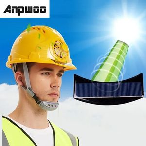 Solar Power Fan Hjälm utomhus Arbetande Säkerhet Hard Hat Byggnad Arbetsplats ABS Material Skydd Cap Powered by Solar Panel