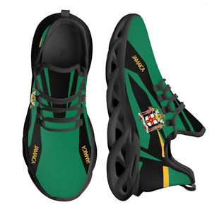 Casual Shoes INSTANTARTS Jamaica National Flag Set Emblem Printing Summer Lightweight Breathable Outdoor Sports Platform