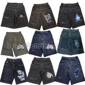 Dżinsy męskie jnco y2k hip hop kieszonkowy luźno dżinsowy kobiety 2023 Summer New Haruku Gothic Men Basketball Shorts