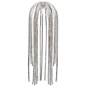 Stonefans Trendy Rhinestone Hair Akcesoria dla kobiet biżuteria Elegancka pełna kryształowe opaski do włosów frędzl