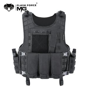 Mgflashforce Molle Airsoft Vest Tactical Vest Plate Fishing Hunting Paintball Vest Armor Vest 240430