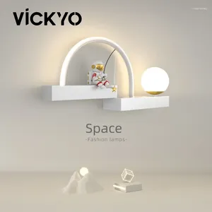 Lampa ścienna vickyo nowoczesne lampy LED Hal Sconce sypialnia dziecięce pokój domowy wystrój domu kreatywne światło nocne