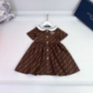 Podstawowe sukienki swobodne Koreańska wersja wiosennego stylu dla dzieci w stylu zagranicznym krótkim rękawem Księżniczka Spódnica letnia sukienka dziewczyny