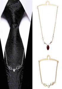 Fashion Men039s Tra Clip Deer Head Ushaped Tie Chain Mens Wedding Banchet Shirt Formale a catena a catena Accessori5013055