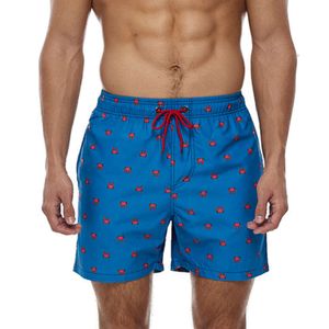 Lu Men Shorts Summer Sport Workout Swim Short Men Summer Beach Swimmg Trunk Light Woven Fabric Caual Stock High Poleter Men