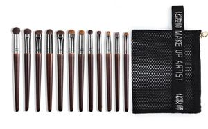 OVW 12pcs Panceau Maquillage Eye Natural Hair Makeup Brushes Set Kit Cosmetic Make Up Beauty Tool Crease Brush Eyeliner Brow 201007315458