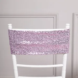 2024 Moda eleganckie zabytkowe krzesło ślubne okładki cekinowych szarf kwiatowych hurtowe zapasy akcesoria 06