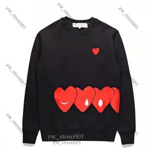 Designer Men's Commes Des Garcons Hoodies Sun Tide Love Badge Pullover Cotton Commes Des Garcon Hoodie Women's Long Sleeve Crew Neck Top Dress fe86