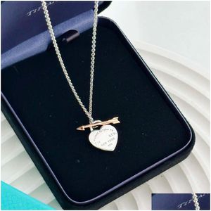 Pendant Necklaces Jewelry Luxury Bead Womens Designer Fashion Ladies An Arrow Through The Heart Necklace Drop Delivery Pendants Ot7Jv