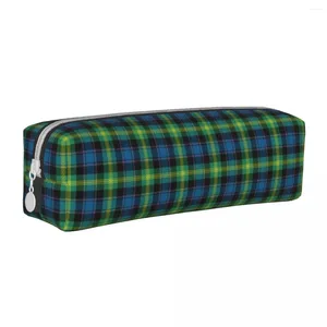 Fashion Green Watson Tartan Checkerboard Pencil Cases Pencilcases Pen Box For Student Bag Students School Gifts Stationy