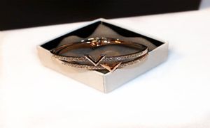 خطاب العلامة التجارية الأوروبية v bangle bangelet luxury Zircon Zircon Diamond Charms Bareles for Women Party Fine Jewelry Gift1854824