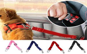 Justerbara husdjur levererar hundhalsar LÄSNINGAR NYLON SÄKERHETSBältet Valpstol Ledning Leash Dogs Harness Fordon Rese CLIP 8 COL1712326