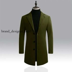 top quality Mens Overcoat fashion designer Long Trench Coat Men Korean Slim Fit Plus Size Woolen Coats Casual Long Sleeve Khaki Topcoat 4xl 5xl Autumn Winter 4da2