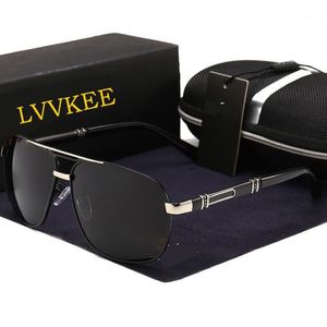 LVVKEE Solglasögon Polariserade mäns högkvalitativa UV400 anti -bländning Womens Sun Glasses Brand Designer Retro Fashion Square1 188o