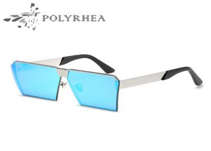 Flat Top Square Sunglasses Men Women Brand Designer Color Coating Frameless Highend Classic Sun Glasses With Box And Cases7944584