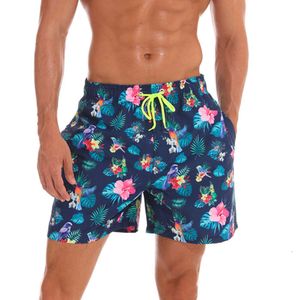 Lu Men Shorts Summer Sport Workout Surf Quick Dr eathable Swimwear High Swim Men Floral Boar Short