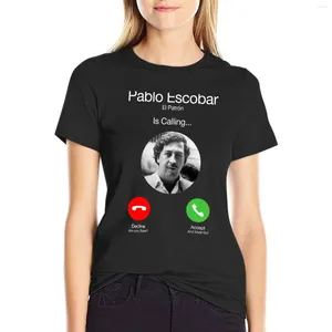 Kvinnors polos Pablo Escobar kallar t-shirt tees kvinnliga kläder blus t shirt klänning kvinnor