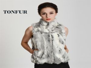 Women Vintage Real Natural Rabbit Fur Vest with Zipper on Front Classical Style Factory Female Drop Gilet HP400 2108165735696