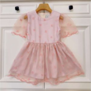 ドレス夏の子供用ピンクメッシュプリンセスガールベイビースーパー不滅のドレス