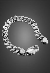 100 Solid Silver Jewelry Fashion 925 Sterling Silver Men039S Link Chain Thick äkta Pure Silver10mm Armband Men Silver Jewe5380203