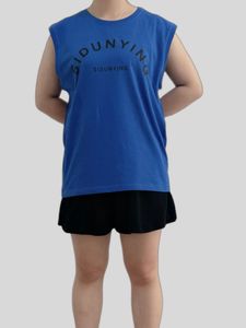 패션 쇼트 슬리브 남성 여름 탑 느슨한 슬리빙 티셔츠 2024 새로운 패션 브랜드 스포츠 캐주얼 조끼 조끼 디자이너 짧은 슬리브