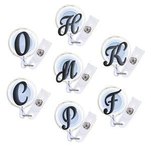 Other Office School Supplies Black Large Letters Cartoon Badge Reel Retractable Nurse Id Card Funny For Nurses Holder With Clip Cute Otylu